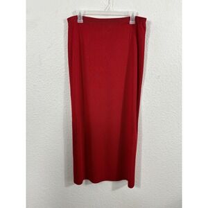 Vintage Howard Wolf Escape Skirt Womens Large Red Knit Midi Side Slit Y2K‎